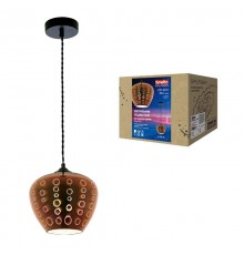 Светильник декор. подвесной, серия "Galassia" DLC-G448 E27 COPPER металл, стекло; цвет медный. d-200 мм, h-1165мм.  UL-00001831  Fametto