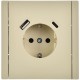 FORTE&PIANO Розетка с заземлением, со шторками в/к 16А USB A+C 18Вт FP447 ваниль  FP-R14-16-U22-018-K10  IEK