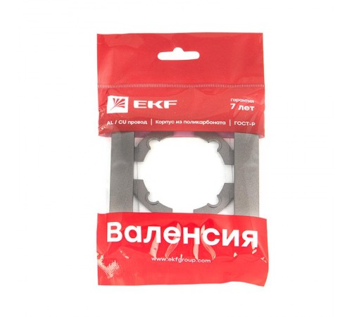 Валенсия Рамка 1-местная графит EKF   EWM-G-301-60   EKF