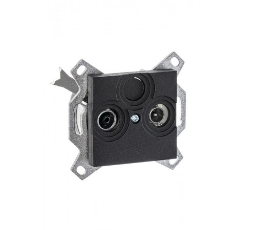 ABB Levit Антрацит Розетка TV-R оконечная  5011H-A03503 63W  2CHH083503A6063  ABB