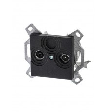 ABB Levit Антрацит Розетка TV-R оконечная  5011H-A03503 63W  2CHH083503A6063  ABB