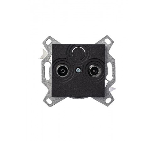 ABB Levit Антрацит Розетка TV-R оконечная  5011H-A03503 63W  2CHH083503A6063  ABB