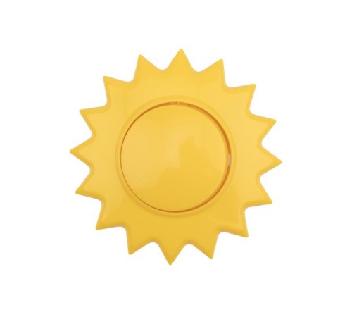 Выключатель одноклавишный HAPPY Солнце скрытой установки, желтый  KR-78-0617  Kranz