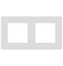 Рамка для розеток и выключателей  Серия 12 12-5202-01М на 2 поста, Классик, белый матовый  Б0067780  ЭРА