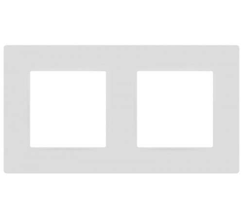 Рамка для розеток и выключателей  Серия 12 12-5202-01М на 2 поста, Классик, белый матовый  Б0067780  ЭРА
