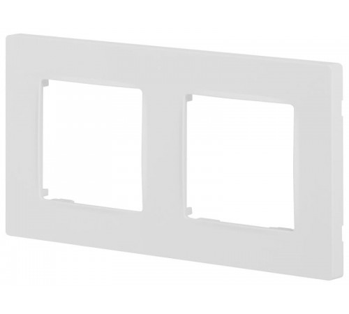 Рамка для розеток и выключателей  Серия 12 12-5202-01М на 2 поста, Классик, белый матовый  Б0067780  ЭРА