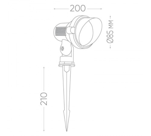 Светильник светодиодный грунтовый на колышке SP2704 , 85-265V, 3W холодный белый IP65  32126  FERON