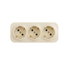 Quteo Слоновая кость Розетка 3-я с заземлением со шторками  782268  Legrand