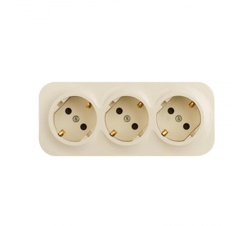 Quteo Слоновая кость Розетка 3-я с заземлением со шторками  782268  Legrand