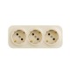 Quteo Слоновая кость Розетка 3-я с заземлением со шторками  782268  Legrand