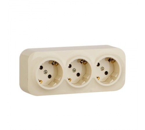 Quteo Слоновая кость Розетка 3-я с заземлением со шторками  782268  Legrand