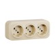 Quteo Слоновая кость Розетка 3-я с заземлением со шторками  782268  Legrand