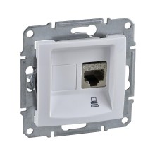 Sedna Белый Розетка компьютерная 1-ая RJ45 кат. 5e UTP  SDN4300121  Schneider Electric