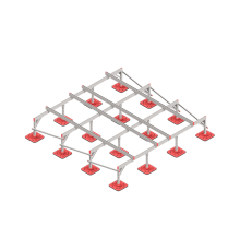 Опорная конструкция для установки оборудования TECHNORAPTOR FOOT 3000х3000  KM-TR-F-SSEI-3000-3000  КМ - профиль