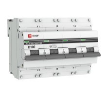 Выключатель автоматический четырехполюсный ВА 47-100 100А C 10кА PROxima  mcb47100-4-100C-pro  EKF