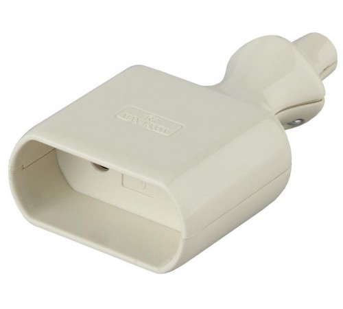 Розетка кабельная R2  б/з 6A с кольцом прямой ввод белая (10/200/7200) Б0019185  ЭРА