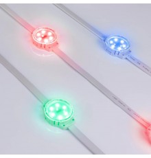 Модуль управляемый SOLEX-DMX-3535-6-24V RGB 120deg (D40x16mm, 1.5W, IP67)  028882  Arlight