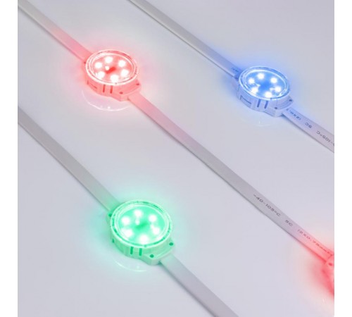 Модуль управляемый SOLEX-DMX-3535-6-24V RGB 120deg (D40x16mm, 1.5W, IP67)  028882  Arlight