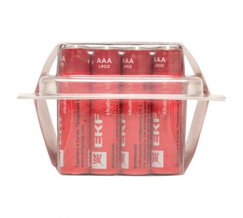 Батарейка алкалиновая типа ААА(LR03) пластиковый бокс 24шт.  LR03-BOX24  EKF