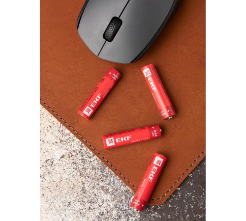 Батарейка алкалиновая типа ААА(LR03) пластиковый бокс 24шт.  LR03-BOX24  EKF