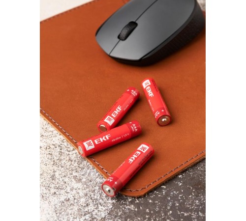 Батарейка алкалиновая типа ААА(LR03) пластиковый бокс 24шт.  LR03-BOX24  EKF