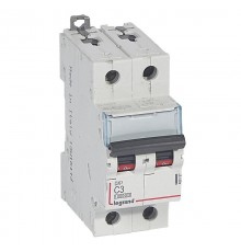 Выключатель автоматический двухполюсный DX3 10000 3А C 16кА  409197  Legrand