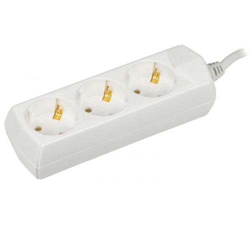 Удлинитель У03 3 места 2P+PE/3м 3х1мм2 10А/250В  WYP10-10-03-03-Z-G  GENERICA