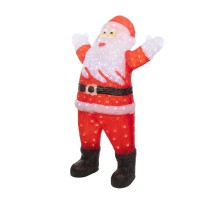 Акриловая светодиодная фигура Приветствующий Санта Клаус 76х47х120 см, IP65, понижающий трансформатор в комплекте  513-183  NEON-NIGHT