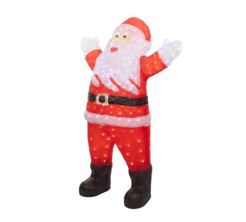 Акриловая светодиодная фигура Приветствующий Санта Клаус 76х47х120 см, IP65, понижающий трансформатор в комплекте  513-183  NEON-NIGHT
