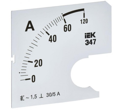 Шкала смен. для амперметра Э47 60/5А-1,5 72х72мм  IPA10D-SC-0060  IEK