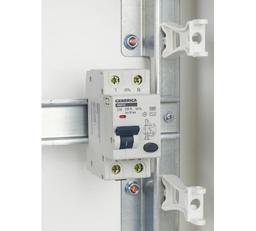 Выключатель автоматический дифференциального тока АВДТ 32 1п+N 16А C 30мА тип AC   MAD25-5-016-C-30  GENERICA