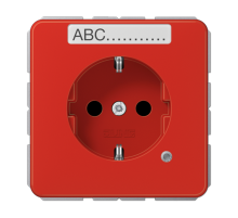 SCHUKO-розетка с полем для надписи и индикатором CD1520BFNAKORT Jung