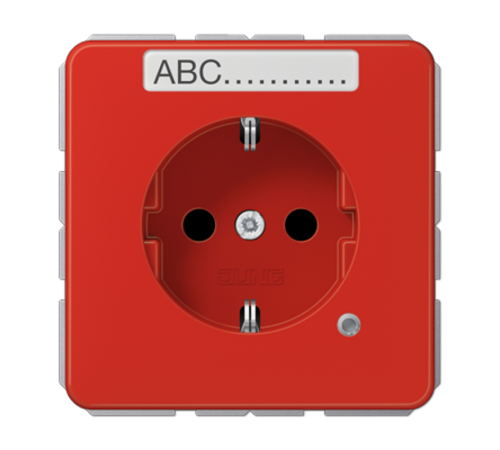 SCHUKO-розетка с полем для надписи и индикатором CD1520BFNAKORT Jung