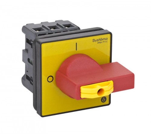 Выключатель-Разъединитель 3P 32A IP20 с красной рукояткой на дверцу 4 винта 1 замок  MSD32360R  SE