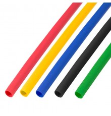 Набор термоусадочной трубки 6,0/3,0 мм, пять цветов (упак. 50 шт. по 1 м)  29-0156  REXANT