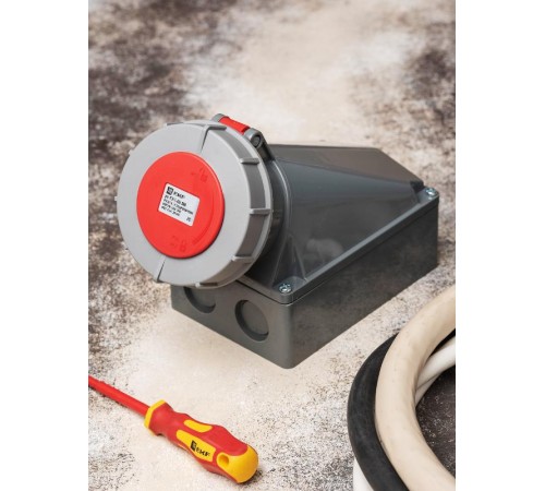 Розетка стационарная наружная 1342 3Р+РЕ 63А 380В IP67 EKF PROxima  ps-1342-63-380  EKF