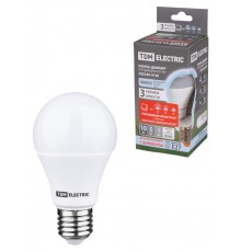 Лампа светодиодная А60 - 10 Вт-230 В -4000 К-E27 "-ДИММЕР"  SQ0340-0196  TDM