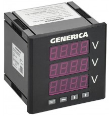 Вольтметр цифровой щитовой трехфазный DO RS-485 96х96мм LED  IDV21-5-3-3-LED-G  GENERICA