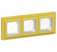 FLITE Рамка 3-местная IP55 Рпро-3-55-ФлЖК желтый карри  FI-M30-32-55-K44  IEK