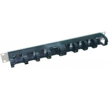 Организатор кабельный WNK-811-100 19'' высотой 1U, с пластмассовыми кольцами, глубина 70мм, цвет светло-серый (RAL7035)  53873  Zpas