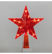 Светодиодная фигура на елку Звезда красная 15см, 10LED, постоянное свечение, 230В  501-007  NEON-NIGHT