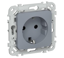 FLITE Розетка с заземлением без шторок быстрозажимные клеммы 16А РС11-1-ФлМ маренго  FI-R11-16-1-K35  IEK