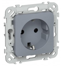 FLITE Розетка с заземлением без шторок 16А РС11-0-ФлМ маренго  FI-R11-16-K35  IEK