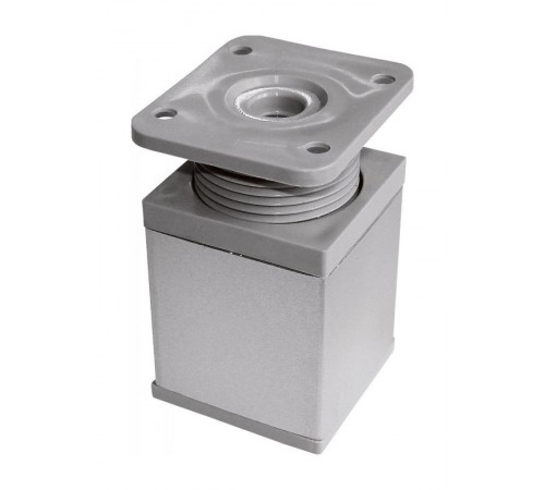 Ножка алюм.квадрат, регулир.сверху, 40х40х60 мм, мат.хром. - накл.   127482  Tech-KREP