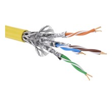 Кабель витая пара кат. 7 экранированный, F/FTP, 4 пары, нг(А)-LSLTx, цвет внешней оболочки желтый, катушка 500 м  RN7FFK03YL  DKC