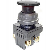 КЕ-141 У2 исп.5, черный, 1р, гриб с фиксацией, IP54, 10А, 660В, выключатель кнопочный (ЭТ)  ET529348  Электротехник