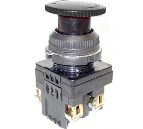 КЕ-141 У2 исп.5, черный, 1р, гриб с фиксацией, IP54, 10А, 660В, выключатель кнопочный (ЭТ)  ET529348  Электротехник