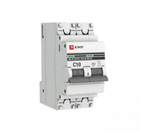 Выключатель автоматический двухполюсный 2P 3А (C) 6кА ВА 47-63 DC EKF PROxima  mcb4763-DC-2-03C-pro  EKF (замена - M63DC623C)