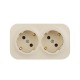 Quteo Слоновая кость Розетка 2-я с заземлением со шторками  782267  Legrand