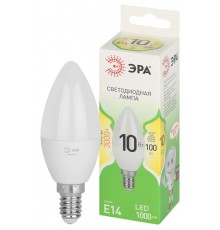 Лампа светодиодная  GREEN LINE LED B35-10W-830-E14 GL E14 10 Вт свеча теплый свет  Б0067108  ЭРА